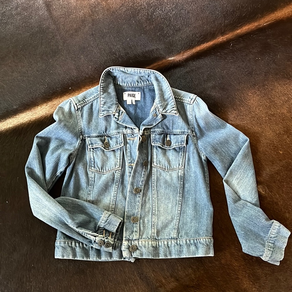 Super soft Paige classic denim jacket, XS